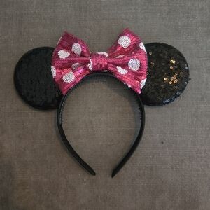 Pink Sequin Minnie ears